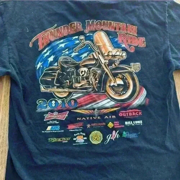 Vintage 2010 Harley Davidson Medium Gildan Pocket T Black Y2K outlaw shirt - Picture 6 of 7